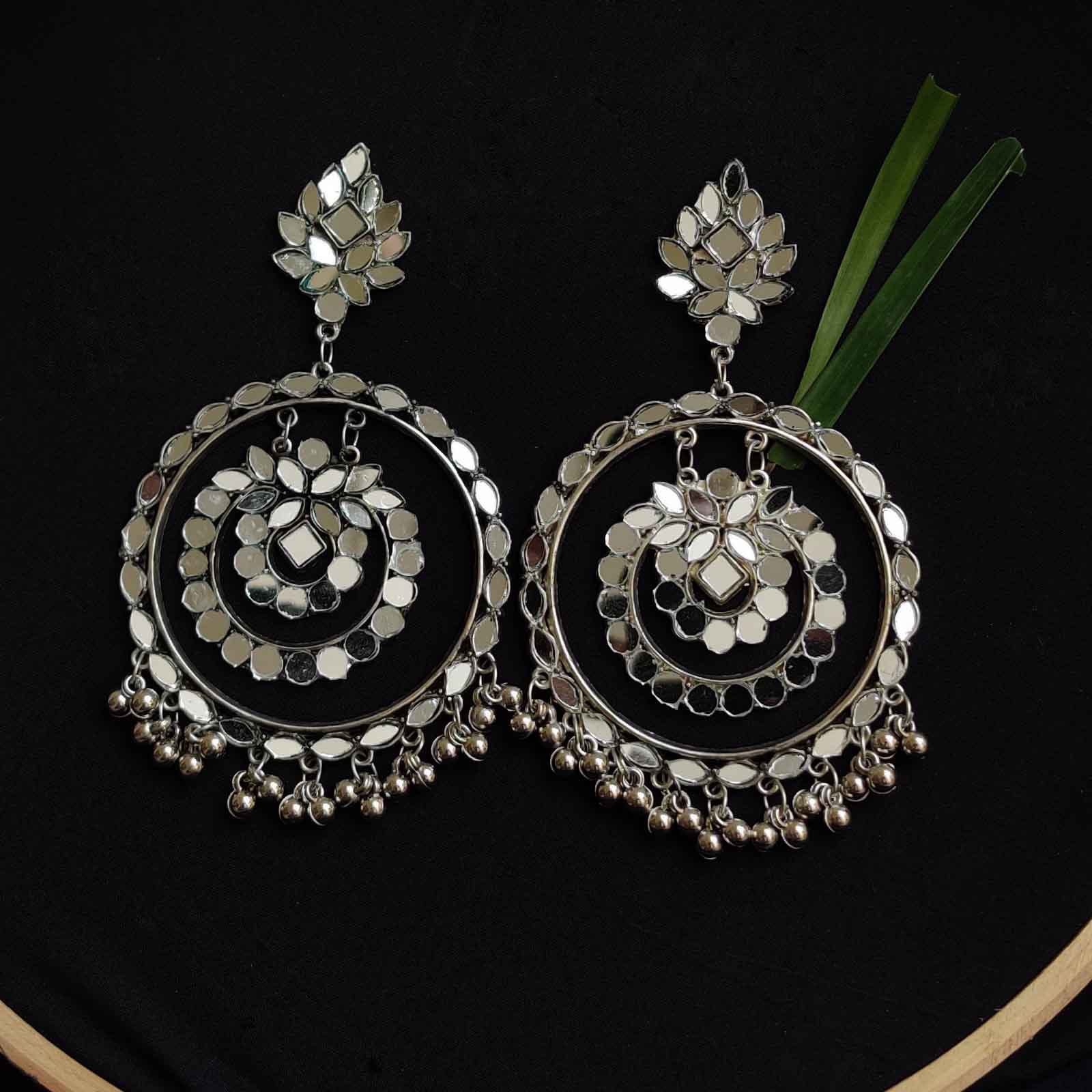 Buy Online Stud earrings, German silver stud earrings, oxidised studs stone  studs, Indian ethnic earrin - Zifiti.com 1078945