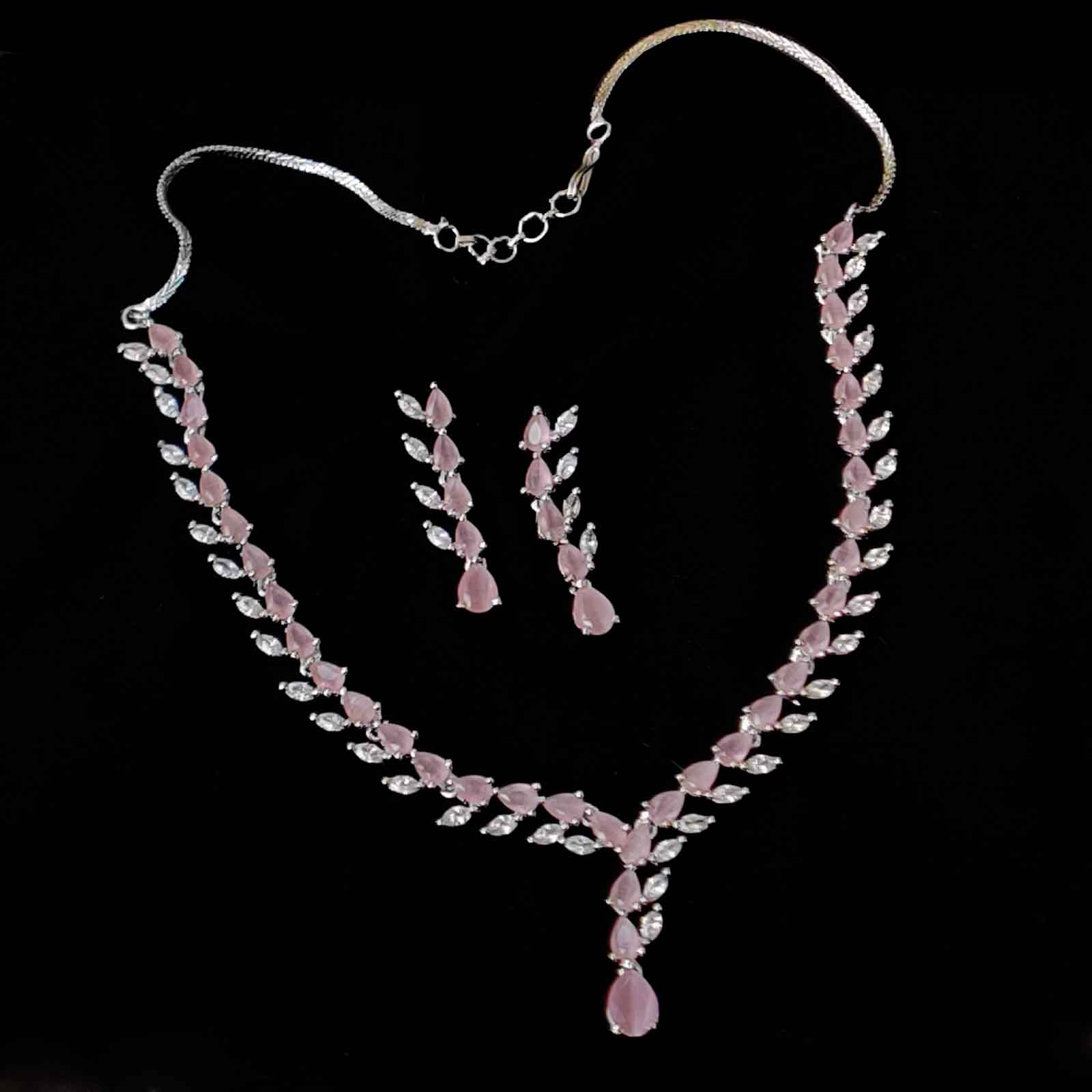 Stunning Delicate CZ Necklace Set | Necklace set, Classy necklace, Necklace